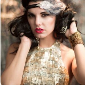 Flapper Roaring 20s 1920s Hair Ornament Hairband Costume Accessory Art Deco